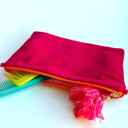Pochette zippée Velours Love Yoga