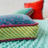Housse de Coussin Carré Velours Leo teal 40405