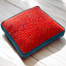 Housse de Coussin Carré Velours Leo orange 40405