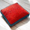 Housse de Coussin Carré Velours Leo orange 40405