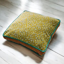 Housse de Coussin Carré Velours Leo olive 40405