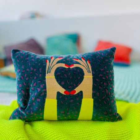 Housse de Coussin Velvet Leo Lovehands 3040