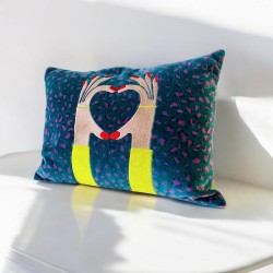 Housse de Coussin Velvet Leo Lovehands 3040