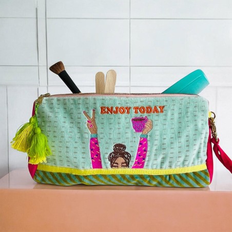 Cosmetic Bag Velvet Enjoy Today!