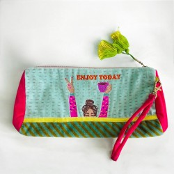 Cosmetic Bag Velvet Enjoy Today!
