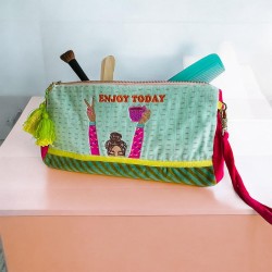 Cosmetic Bag Velvet Enjoy Today!