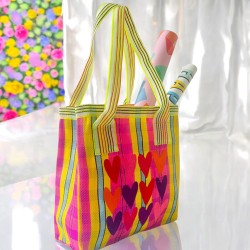 Shopper SQ recycled plastic 12Hearts