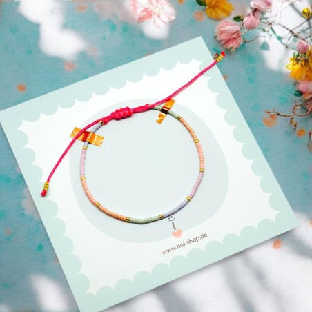 Bracelet fine bead rose