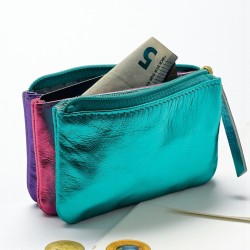 Portemonnaie Mini 3er Leather metallic multi