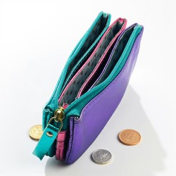 Portemonnaie Mini 3er Leather metallic multi