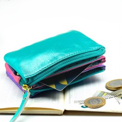 Portemonnaie Mini 3er Leather metallic multi