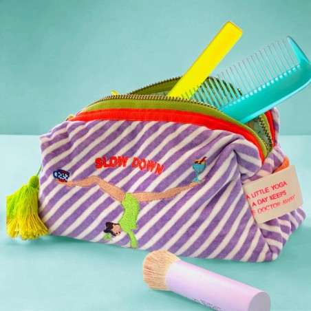Cosmetic Bag S Velvet yoga slow down
