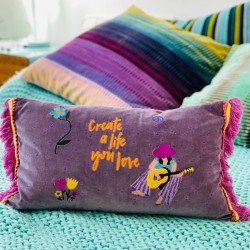 Housse de Coussin Velours guitar love life