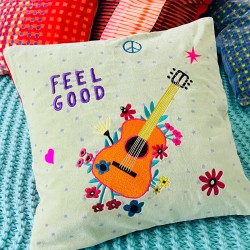 Housse de Coussin Velours slow down guitar 4040