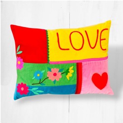 Housse de Coussin Velours LOVE 3040