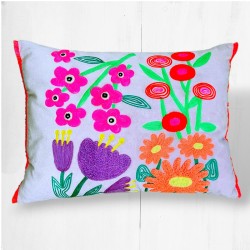 Housse de Coussin Velours Flowerbunch 3040