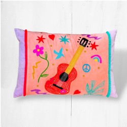 Housse de Coussin Velours Guitar 4060