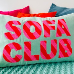 Housse de Coussin Velours Sofa Club 3050
