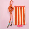 Handytäschchen Peace orange stripe