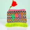 Pochette Zip Coin Jaquard