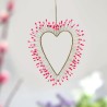 Dekoration FUNKEL Ultrafine Herz neonpink
