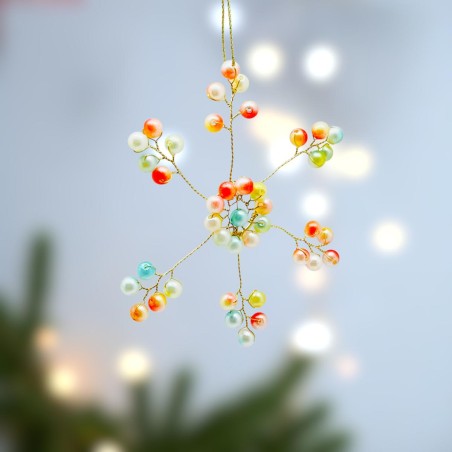 Dekoration Funkel Ultrafine ornament starflower pastel