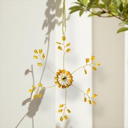 Dekoration Funkel Ultrafine Starflower gold