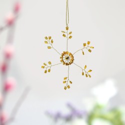 Dekoration Funkel Ultrafine Starflower gold