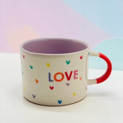 Tasse Keramik round handle Lovehearts