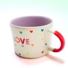 Tasse Keramik round handle Lovehearts