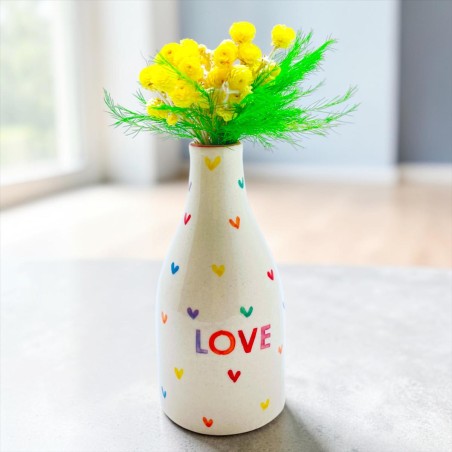 Vase Bud ceramic Lovehearts