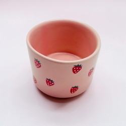 Tasse Keramik round handle Strawberry