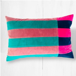 Cushion Cover Velvet Boldstripe smaragd 3050