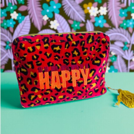 Cosmetic Bag Velvet Leo Happy