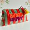 Cosmetic Bag Velvet Pinstripe Superhappy M