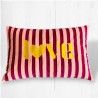 Housse de Coussin Velours Pinstripe Love 4060