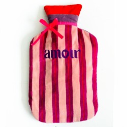Bouillotte Velours Pinstripe Amour