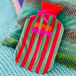 Bouillotte Velours Pinstripe Super Happy