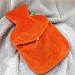 Bouillotte Velours Pinstripe Amour orange