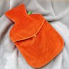 Bouillotte Velours Pinstripe Amour orange