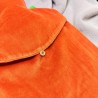 Bouillotte Velours Pinstripe Amour orange