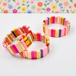 Armband colorblock pinks bold 25