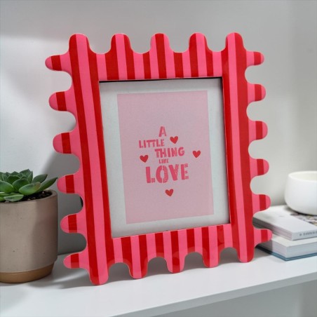 Photo Frame Waves XS Stripes Red & Pink