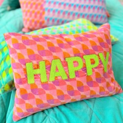 Housse de Coussin Waves Happy orange 3040