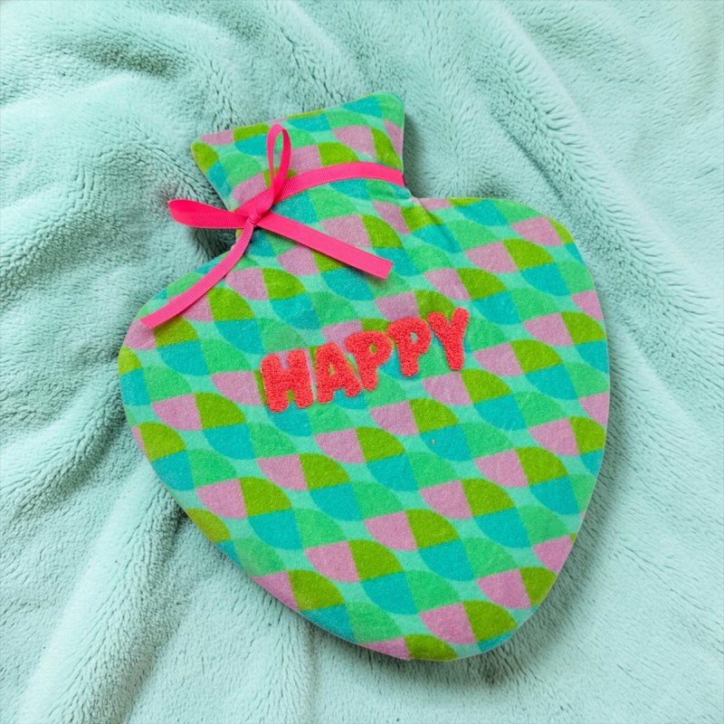 Wärmflasche Velvet Waves Herz Happy