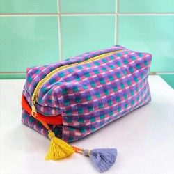 Kosmetiktasche Velvet Check Mirror XL