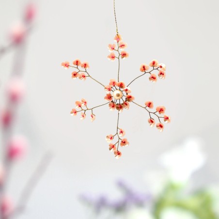 Dekoration Funkel Snowflake Flower rose