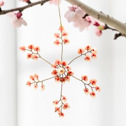 Decoration Funkel Snowflake Flower rose