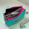 Portemonnaie Mini 3er Leather metallic Love lilac