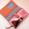 Portemonnaie Leder metallic Leena rose